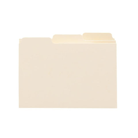 Smead Card Guide, Plain 1/3-Cut Tab (Blank), 6"W x 4"H, Manila, 100 per Box (56030)
