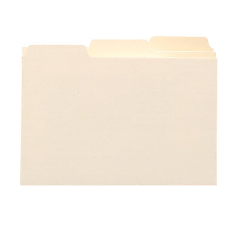 Smead Card Guide, Plain 1/3-Cut Tab (Blank), 8"W x 5"H, Manila, 100 per Box (57030)