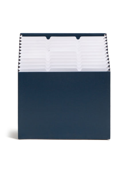 Expanding StadiumÂ® File, 12 Pockets, Navy Color, Letter Size, 086486702119