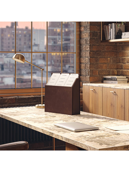 Expanding StadiumÂ® File, 12 Pockets, Saddle Color, 13.6" X 12.25" X 1.88" Size, Set of 1, 086486702287