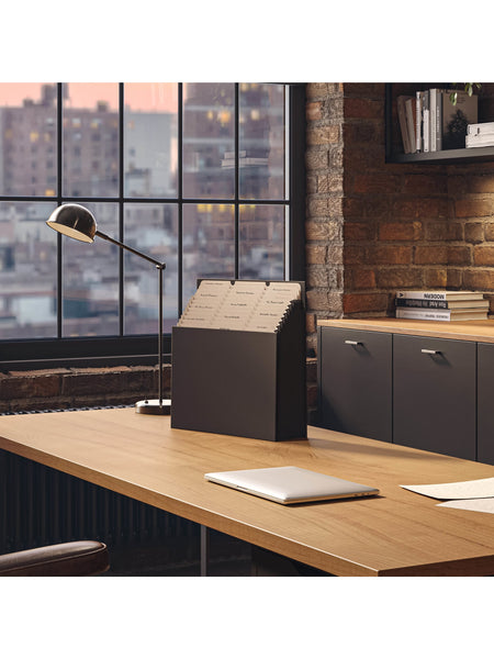 Expanding StadiumÂ® File, 12 Pockets, Charcoal Color, 13.6" X 12.25" X 1.88" Size, Set of 1, 086486702270