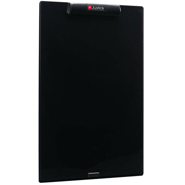 Justick by Smead, Frameless Mini Dry-Erase Board with Clear Overlay, 16"W x 24"H with Justick Electro Surface Technology, Black (02545)
