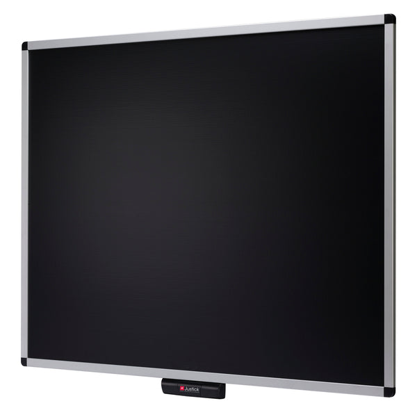 Justick by Smead, Premium Aluminum Frame Electro Bulletin Board, 48"W x 36"H, with Justick Electro Surface Technology, Black (02563)