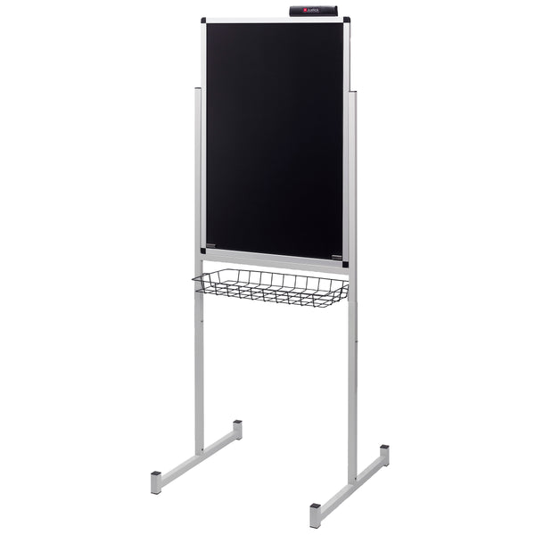 Justick by Smead, Dry-Erase Promo Stand with Clear Overlay, 24"W x 36"H, with Justick Electro Surface Technology, Black (02595)