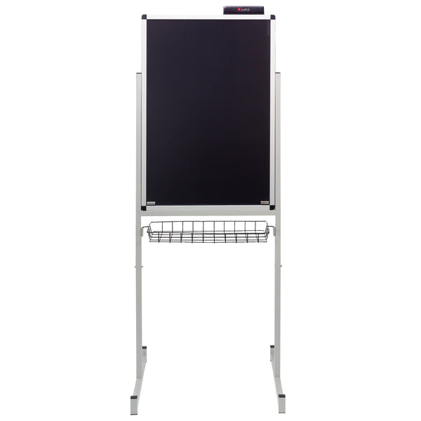 Justick by Smead, Dry-Erase Promo Stand with Clear Overlay, 24"W x 36"H, with Justick Electro Surface Technology, Black (02595)