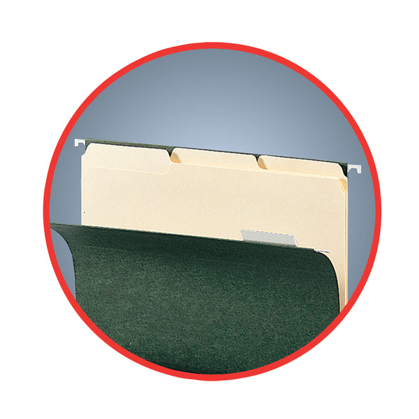Smead Interior File Folder, 1/3-Cut Tab, Letter Size,  Manila , 100 per Box (10230)