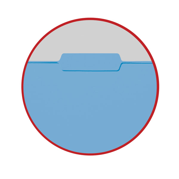 Smead Interior File Folder, 1/3-Cut Tab, Letter Size, Blue, 100 per Box (10239)