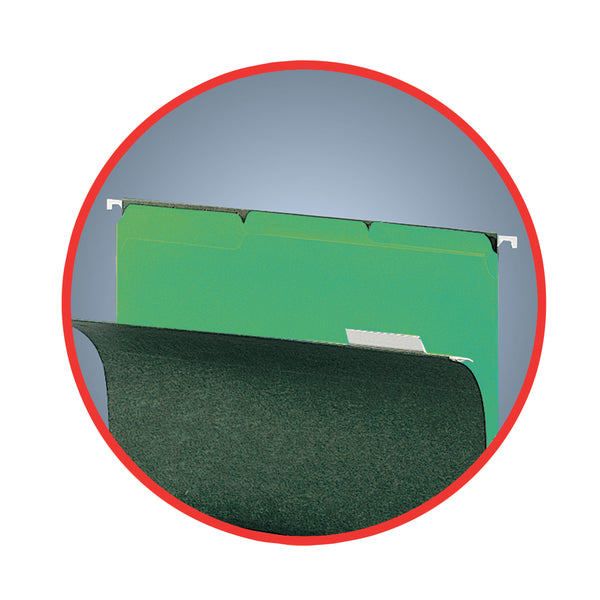Smead Interior File Folder, 1/3-Cut Tab, Letter Size, Green, 100 per Box (10247)