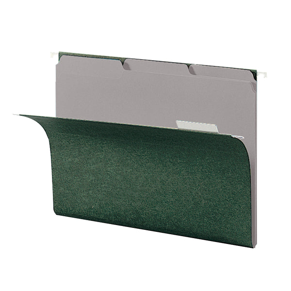 Smead Interior File Folder, 1/3-Cut Tab, Letter Size, Gray, 100 per Box (10251)