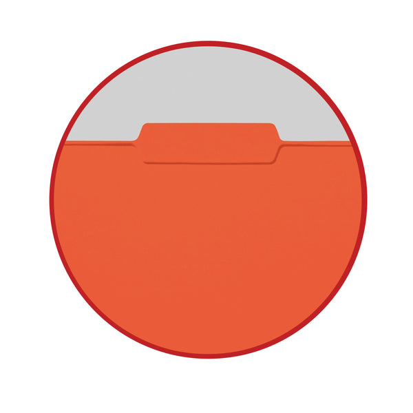 Smead Interior File Folder, 1/3-Cut Tab, Letter Size, Orange, 100 per Box (10259)