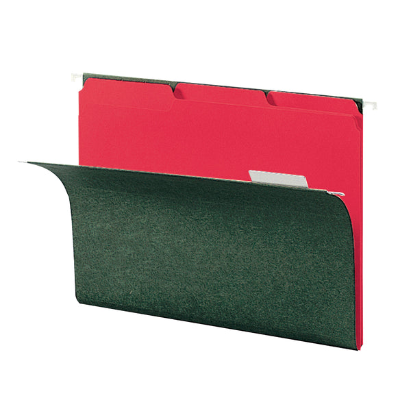 Smead Interior File Folder, 1/3-Cut Tab, Letter Size, Red, 100 per Box (10267)