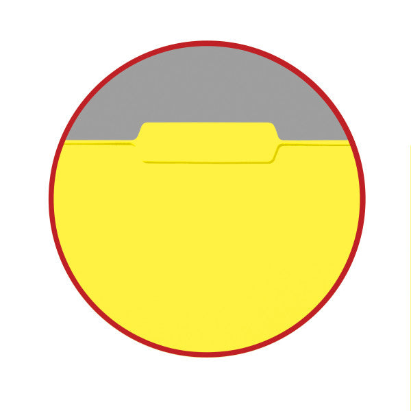 Smead Interior File Folder, 1/3-Cut Tab, Letter Size, Yellow, 100 per Box (10271)