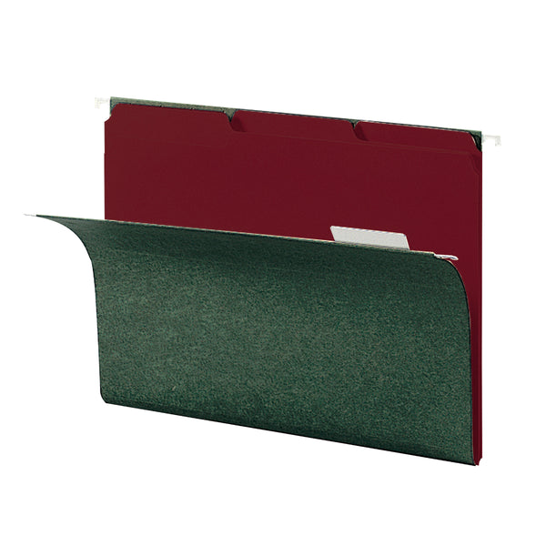 Smead Interior File Folder, 1/3-Cut Tab, Letter Size, Maroon, 100 per Box (10275)