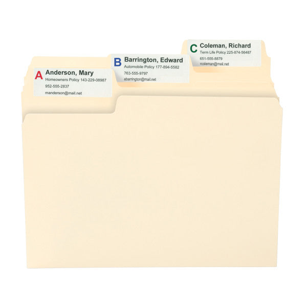 Smead SuperTab® File Folder, Oversized 1/3-Cut Tab, Letter Size, Manila, 100 Per Box (10301)
