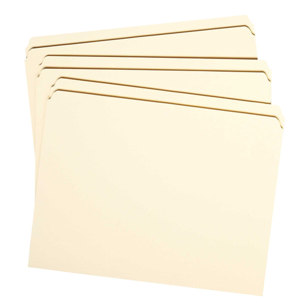 Smead File Folder, Reinforced Straight-Cut Tab, Letter Size, Manila, 100 per Box (10310)