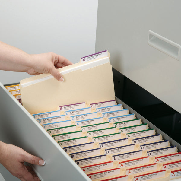 Smead File Folder, Reinforced 1/3-Cut Tab, Letter Size, Manila, 100 per Box (10334)