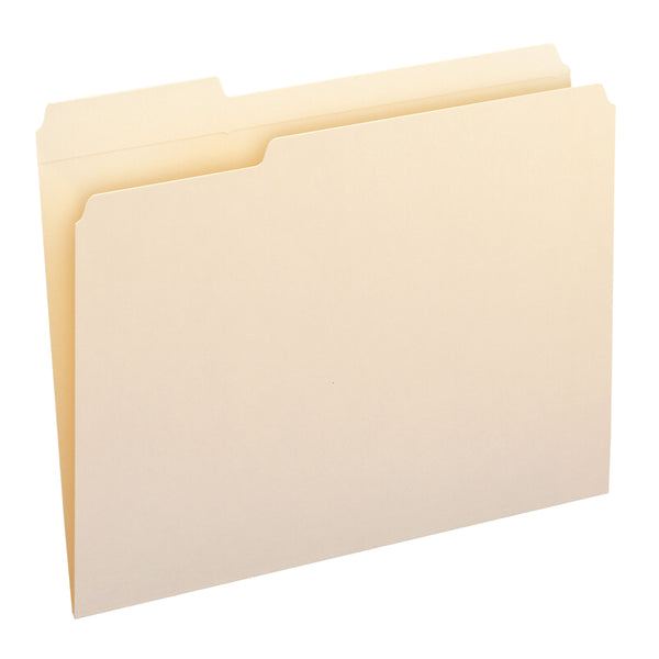 Smead File Folders, Reinforced 1/3-Cut Tab Left Position, Letter Size, Manila, 100 per Box (10335)