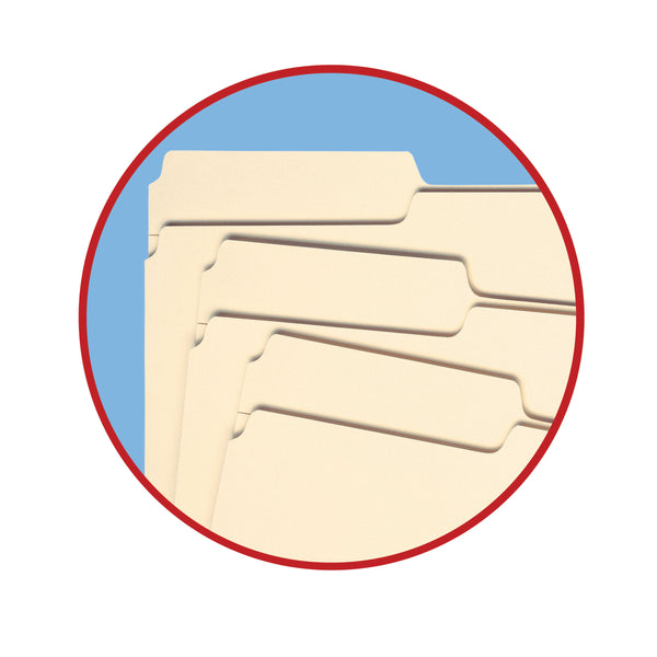Smead File Folders, Reinforced 1/3-Cut Tab Left Position, Letter Size, Manila, 100 per Box (10335)