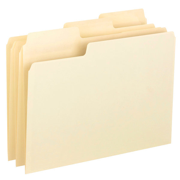Smead Erasable SuperTab® File Folders, Erasable 1/3-Cut Tabs, Letter, Manila, 24 per Pack (10380)