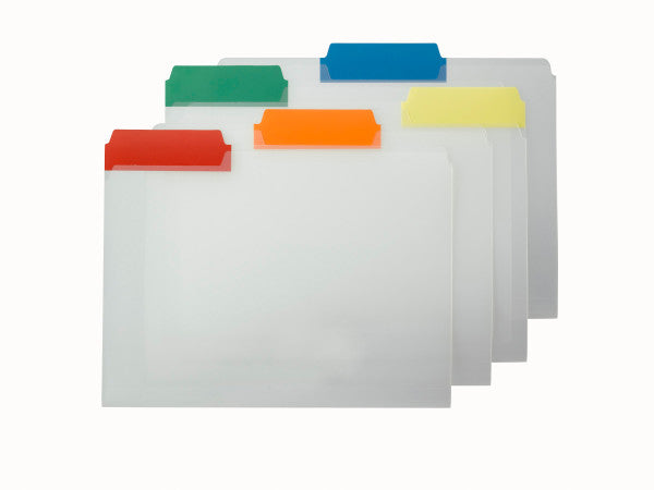 Smead Poly File Folder, Colored 1/3-Cut Tab, Letter Size, Assorted Colors, 25 per Box (10530)