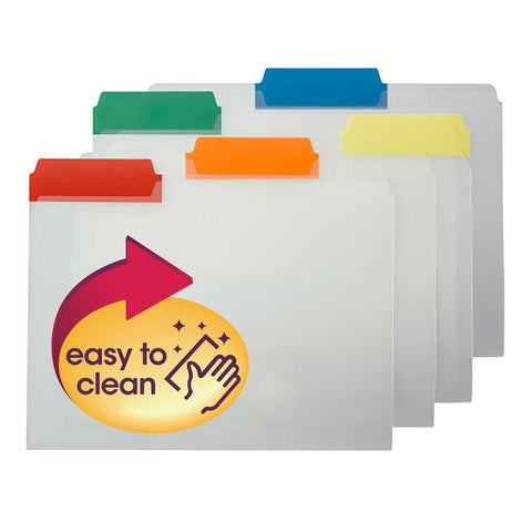 Smead Poly File Folder, Colored 1/3-Cut Tab, Letter Size, Assorted Colors, 25 per Box (10530)