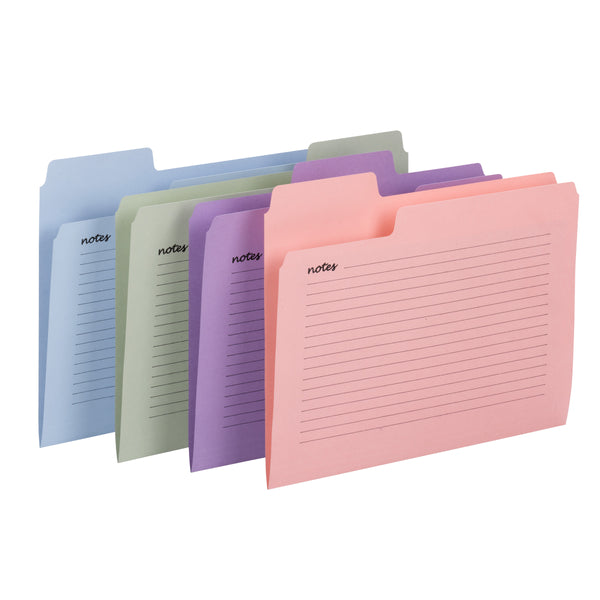 Smead SuperTab® Notes File Folder, Oversized 1/3-Cut Tabs, Letter Size, Assorted Colors, 12 per Pack (11651)