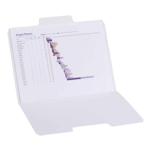 Smead SuperTab® File Folder, Oversized 1/3-Cut Tab, Letter Size, White, 100 per Box (11980)