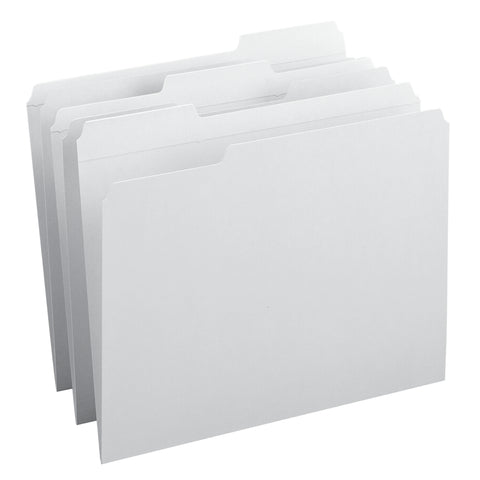 Smead File Folder, Reinforced 1/3-Cut Tab, Letter Size, White, 100 per Box (12834)