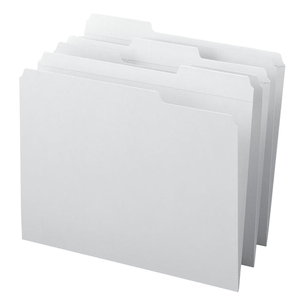 Smead File Folder, Reinforced 1/3-Cut Tab, Letter Size, White, 100 per Box (12834)