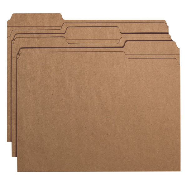 Smead Fastener File Folder, 1 Fastener, Reinforced Straight-Cut Tab, Letter Size, Kraft, 50 per Box (14834)