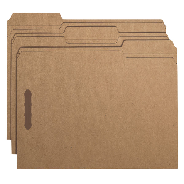 Smead Fastener File Folder, 2 Fasteners, Reinforced 1/3-Cut Tab, Letter Size, Kraft, 50 per Box  (14837)