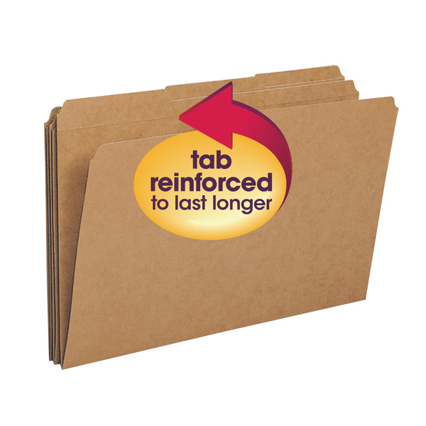 Smead File Folder, Reinforced 1/3-Cut Tab, Legal Size, Kraft, 100 per Box (15734)