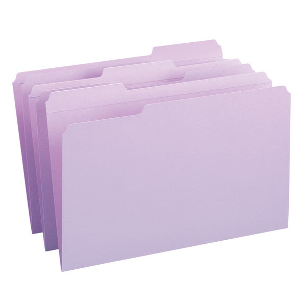 Smead File Folder, Reinforced 1/3-Cut Tab, Legal Size, Lavender, 100 per Box (17434)