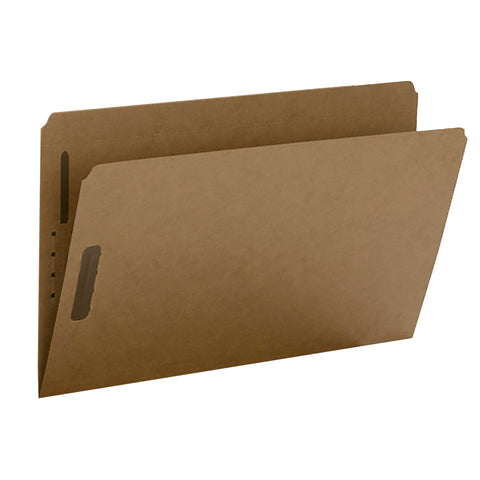 Smead Fastener File Folder, 2 Fasteners, Reinforced Straight-Cut Tab, Legal Size, Kraft, 50 per Box (19813)