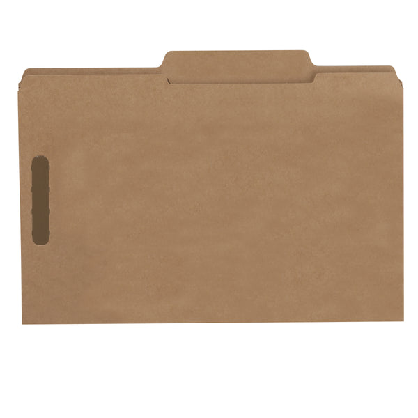 Smead Fastener File Folder, 2 Fasteners, Reinforced  2/5-Cut Tab  Right Of Center Position, Legal Size, Kraft, 50 per Box (19880)