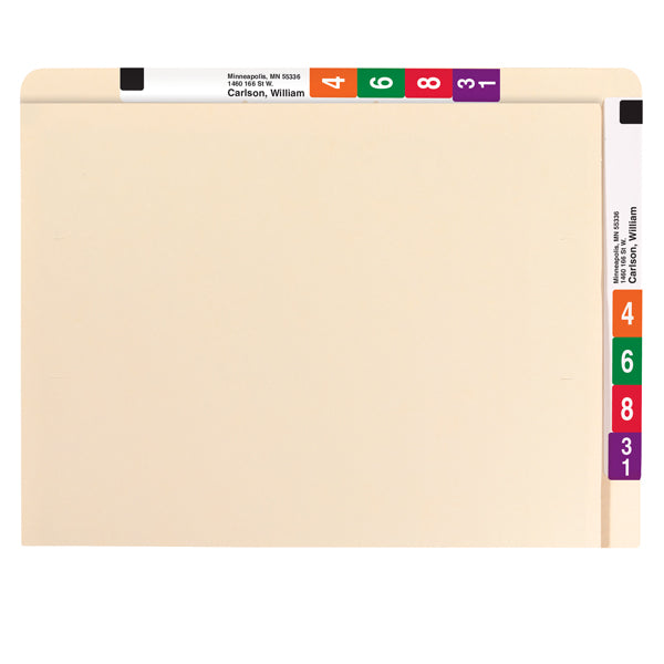 Smead Conversion File Folder Top and End Tab, Letter Size, Manila, 100 per Box (24190)