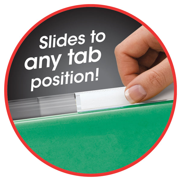 Smead TUFF® Hanging File Folder with Easy Slide™ Tab, 1/3-Cut Sliding Tab, Letter Size, Green, 18 per Box (64042)