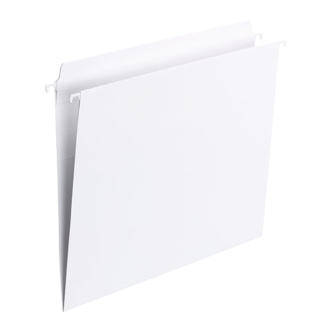Smead FasTab® Hanging File Folder, Straight-Cut Built-In Tab, Letter Size, White, 20 per Box (64102)