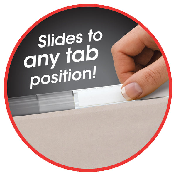 Smead TUFF® Hanging Box Bottom Folder with Easy Slide™ Tab, 2" Expansion, 1/3-Cut Sliding Tab, Letter Size, Steel Gray, 18 Per Box (64240)