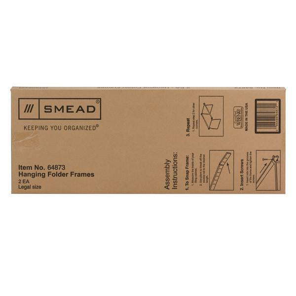 Smead Steel Hanging File Folder Frames, Legal Size, Steel, 2-Pack (64873)
