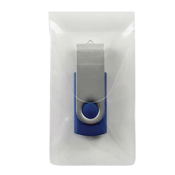 Smead Self-Adhesive Poly USB Flash Drive Pocket, 2"W x 3-9/16"H, Clear 6 per Pack (68150)