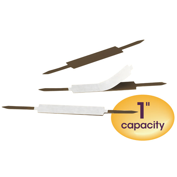 Smead Self-Adhesive Fastener, 1" Capacity, Brown, 100 per Box (68210)