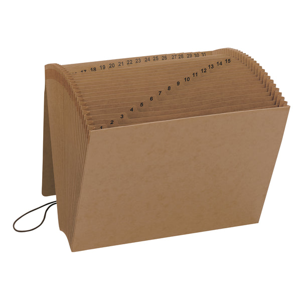 Smead Expanding File, Daily (1-31), 31 Pockets, Flap and Cord Closure, Letter Size, Kraft (70168)