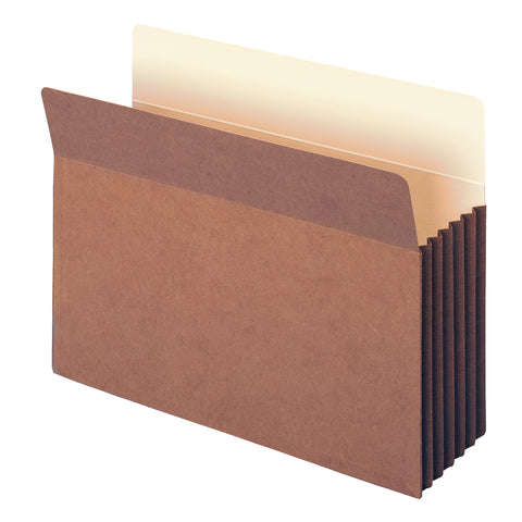 Smead TUFF® Pocket File Pocket, Straight-Cut Tab, 5-1/4" Expansion, Letter Size, Redrope, 10 per Box (73390)