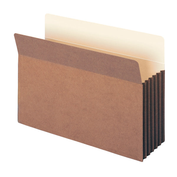 Smead TUFF® Pocket File Pocket, Straight-Cut Tab, 5-1/4" Expansion, Legal Size, Redrope, 10 per Box (74390)
