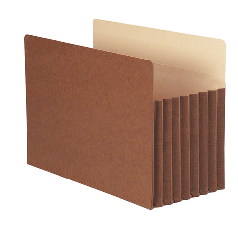 Smead TUFF® Pocket File Pocket, Straight-Cut Tab, 7" Expansion, Legal Size, Redrope, 5 per Box (74395)