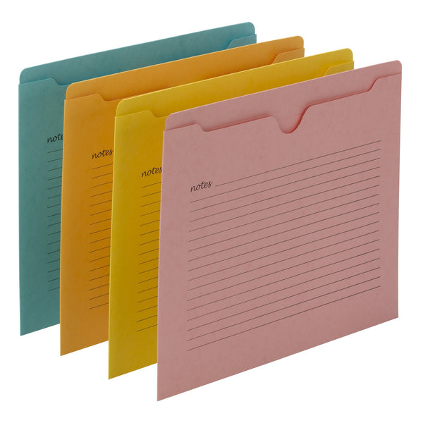 Smead Notes File Jacket, Letter Size, Assorted Colors, 12 per Pack (75616)