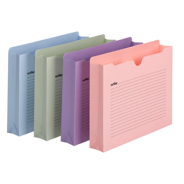 Smead Notes File Jacket, Letter Size, 2" Expansion, Assorted Colors, 12 Per Pack (75695)