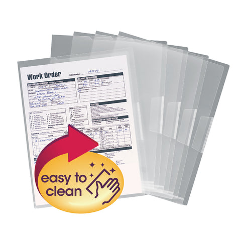 Smead Organized Up® Poly Translucent Project File Jacket, Letter Size, Clear, 5 per Pack (85751)