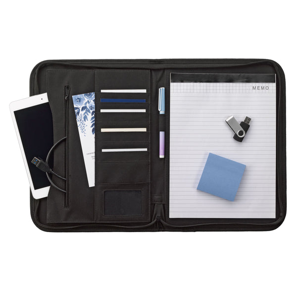 Smead Padfolio, Zipper Closure, Letter Size, Black (85845)